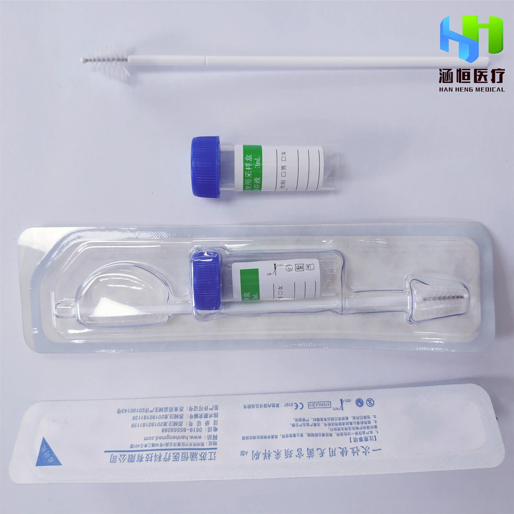 China Manufacturer 2ml 3ml Medical Transport Solution Gynecological Examination Kits with Cytology Brush