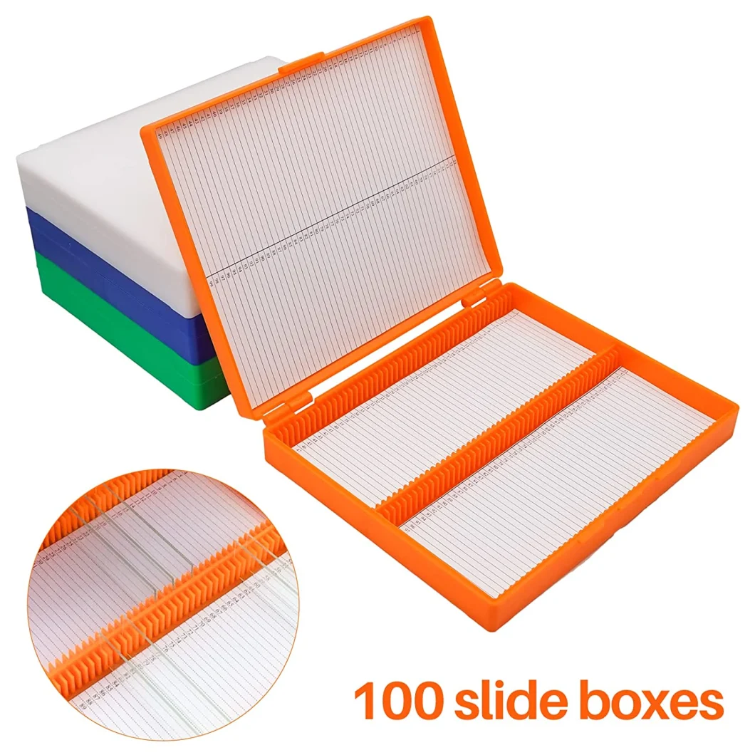 100PCS Microscope Glass Slide Storage Box