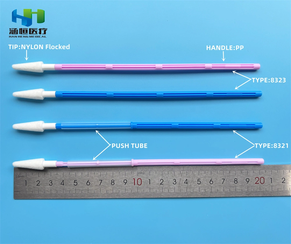 Sterile Disposable Gynecological Hpv Specimen Collection Vaginal Flocked Nylon Swab Cytology Collection Swab CE FDA ISO13485 FSC