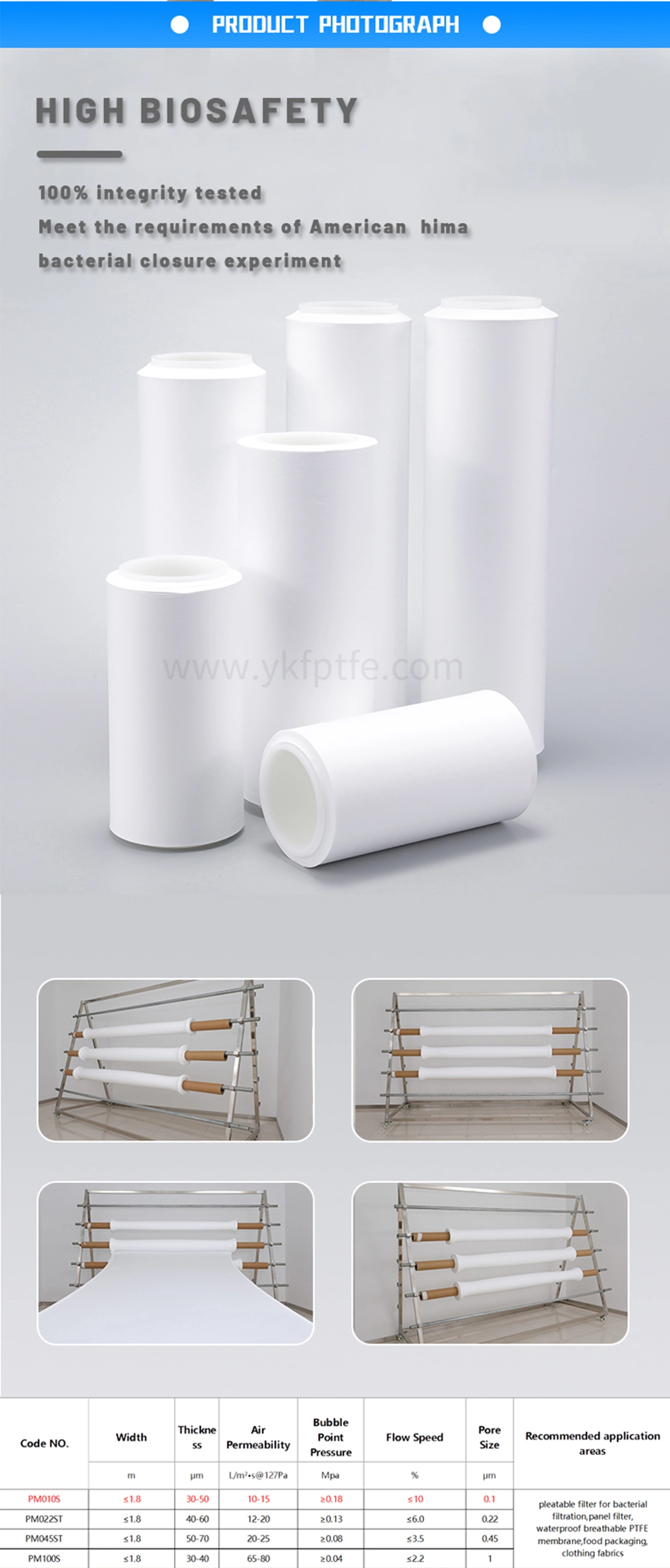 UNM PTFE Lab Membrane for Filter 0.45um