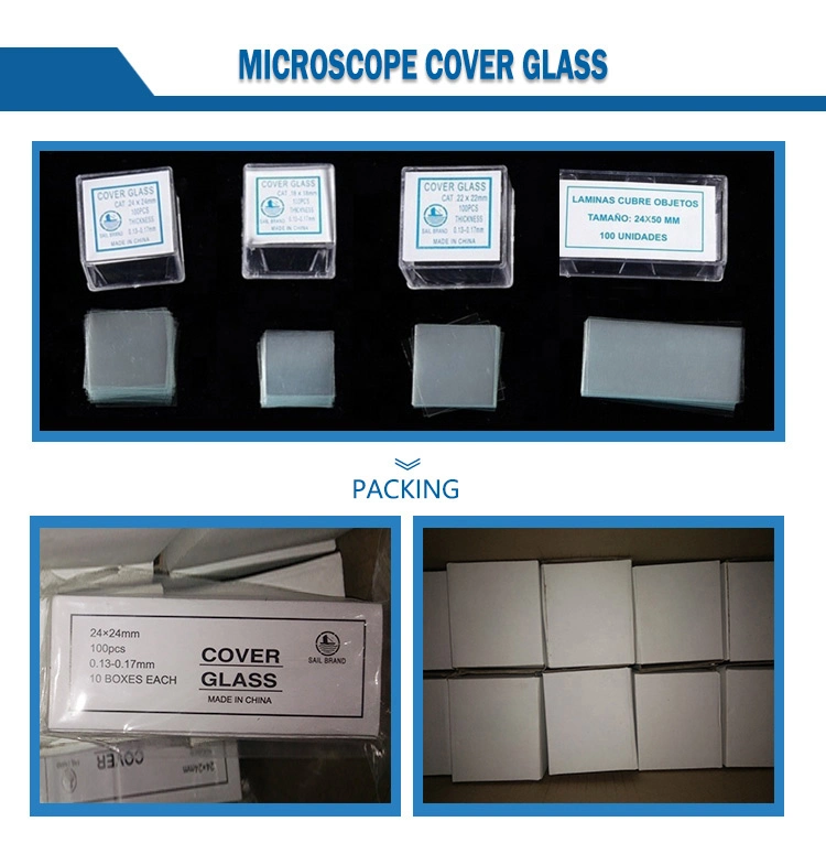 Hot Sale Factory Suply Laboratory Disposable Microscope Cover Glass