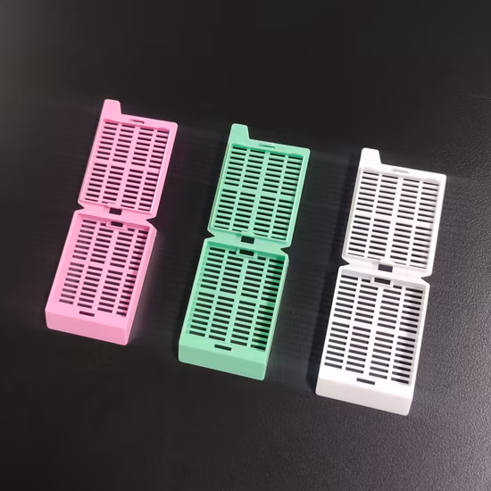 Medizinische Einweg-Histologie-Einbettkassette mit quadratischem Loch