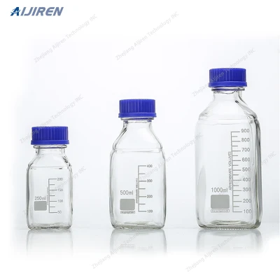 Gl45 Reagenzflasche aus quadratischem Glas mit breiter Öffnung, 100 ml, 250 ml, 1000 ml, mit Schraubverschluss