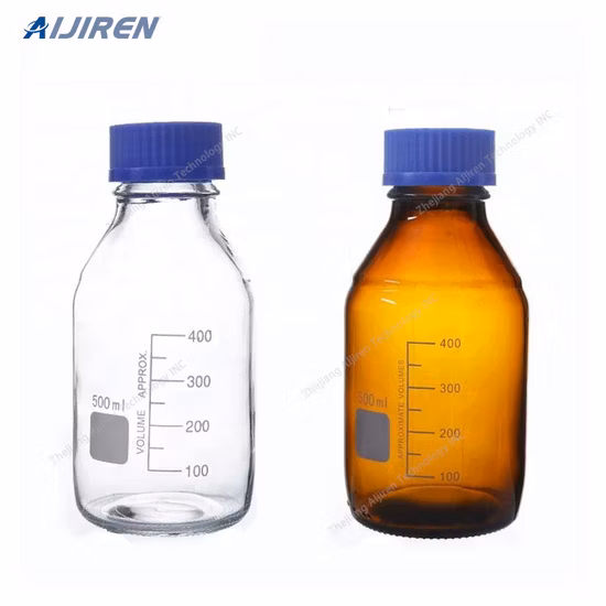 Laborglas-Reagenzflasche mit breiter Öffnung für Gl80/Gl45/Gl32 mit Schraubverschluss